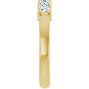 14K White Gold Natural Diamond Anniversary Band – 5/8 CTW