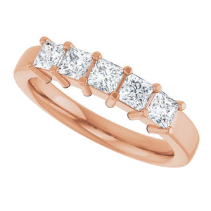 14K White Gold Natural Diamond Anniversary Band – 5/8 CTW
