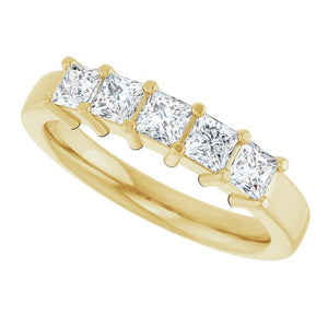14K White Gold Natural Diamond Anniversary Band – 5/8 CTW