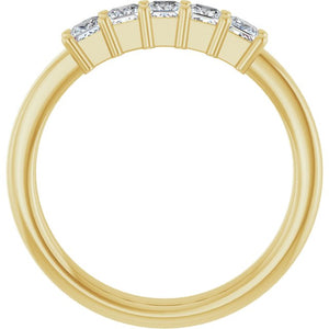 14K White Gold Natural Diamond Anniversary Band – 5/8 CTW