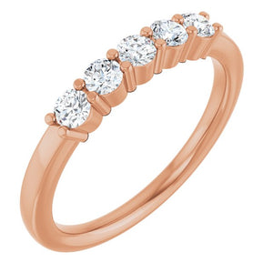 14K White Gold Natural Diamond Anniversary Band – 5/8 CTW