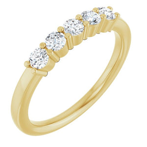 14K White Gold Natural Diamond Anniversary Band – 5/8 CTW
