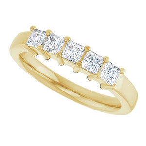 14K White Gold Natural Diamond Anniversary Band – 5/8 CTW