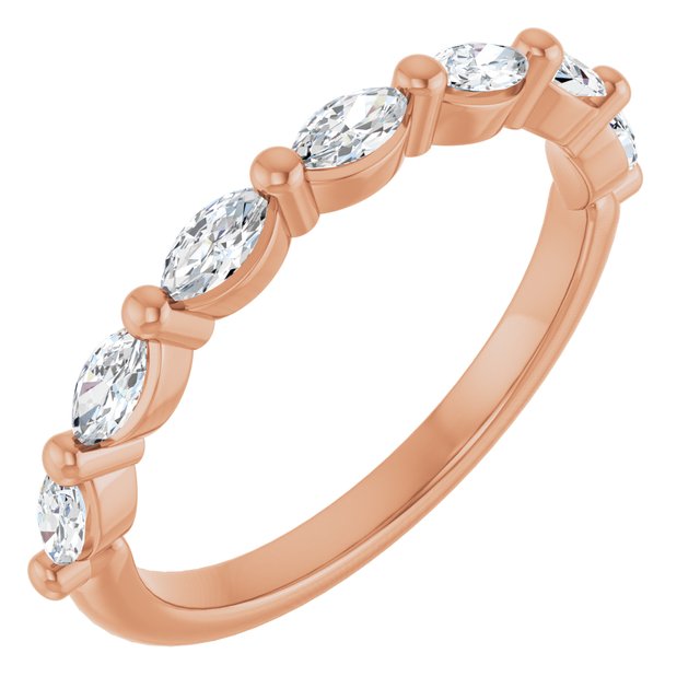 14K Rose 1/3 CTW Natural Diamond Anniversary Band