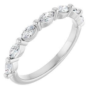 14K Gold & Platinum Natural Diamond Anniversary Band - Options Available