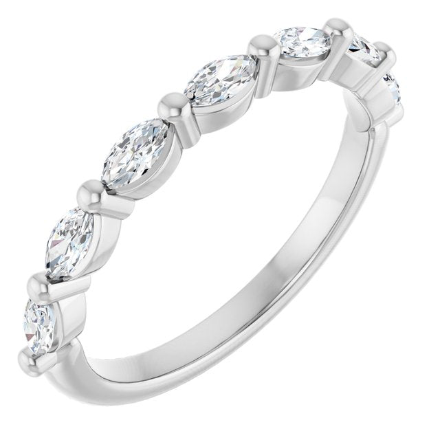 1/2 CTW Natural Diamond Anniversary Band in 14K Gold & Platinum