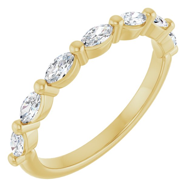 14K Gold & Platinum Natural Diamond Anniversary Band - Options Available