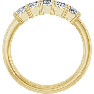 14K White Gold Natural Diamond Anniversary Band – 5/8 CTW