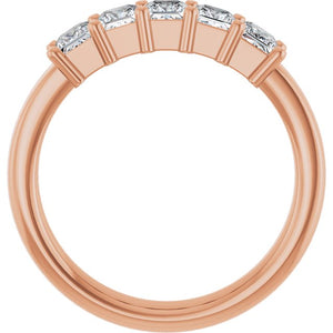 14K White Gold Natural Diamond Anniversary Band – 5/8 CTW