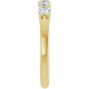 14K White Gold Natural Diamond Anniversary Band – 5/8 CTW