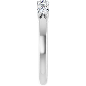 14K White Gold Natural Diamond Anniversary Band – 5/8 CTW