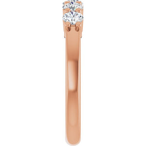 14K White Gold Natural Diamond Anniversary Band – 5/8 CTW