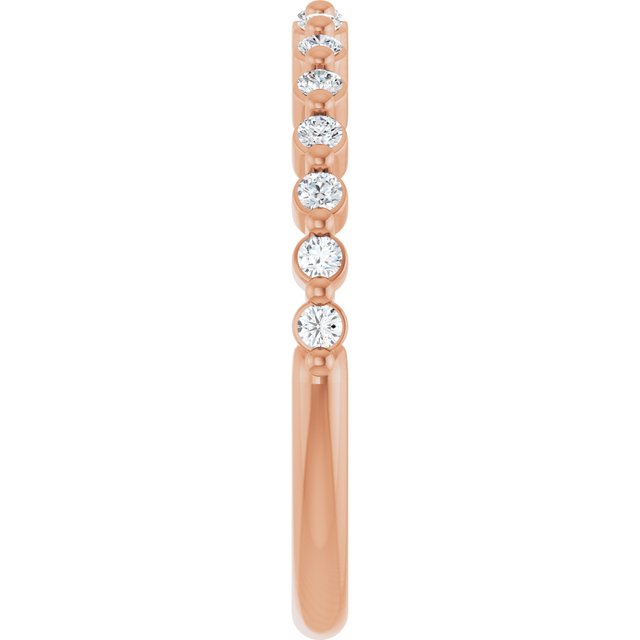 14K Rose 1/3 CTW Natural Diamond Anniversary Band