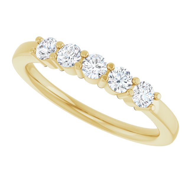 14K White Gold Diamond Anniversary Band – 5/8 Carat Elegance