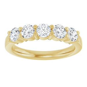 14K White Gold Natural Diamond Anniversary Band – 5/8 CTW