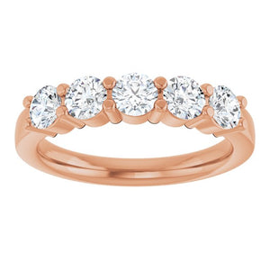 14K White Gold Natural Diamond Anniversary Band – 5/8 CTW