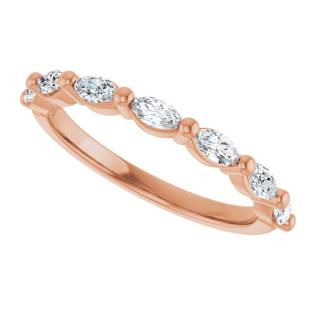 14K Rose 1/3 CTW Natural Diamond Anniversary Band