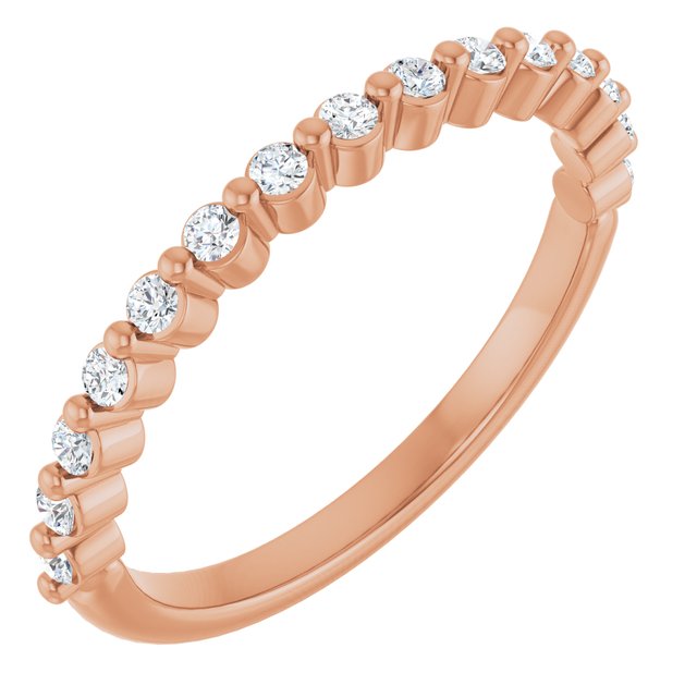 14K Rose 1/3 CTW Natural Diamond Anniversary Band