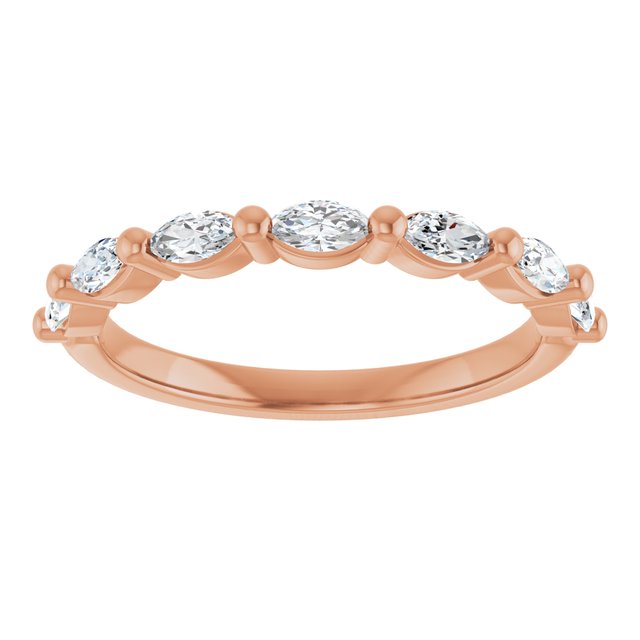 14K Gold & Platinum Natural Diamond Anniversary Band - Options Available