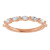 14K Rose Gold 1/3 CTW Diamond Anniversary Ring in Marquise Design