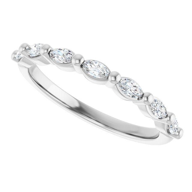 14K Rose 1/3 CTW Natural Diamond Anniversary Band