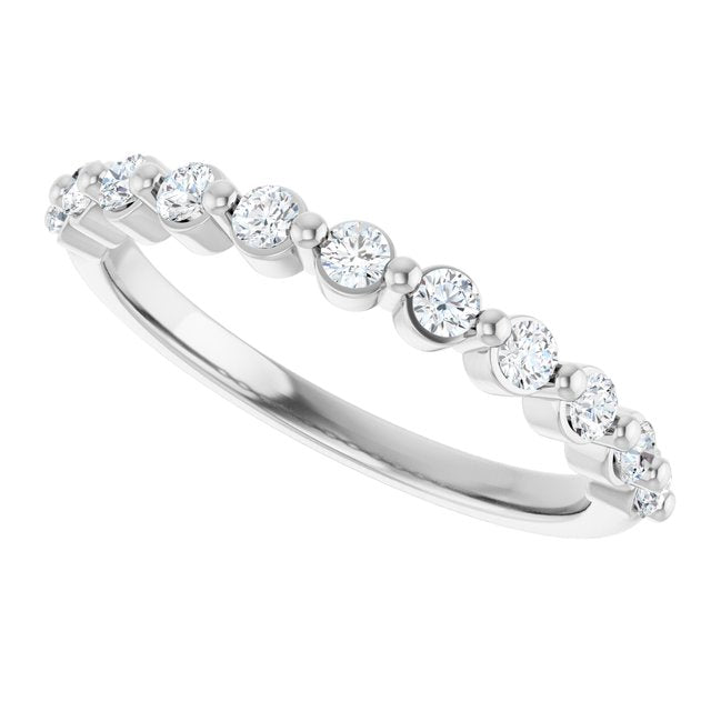 14K Rose 1/3 CTW Natural Diamond Anniversary Band