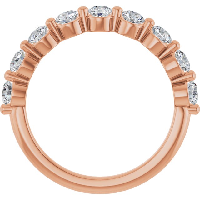 14K Rose Gold 1/3 CTW Diamond Anniversary Ring in Marquise Design