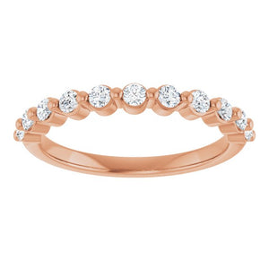 14K Gold & Platinum Natural Diamond Anniversary Band - Options Available