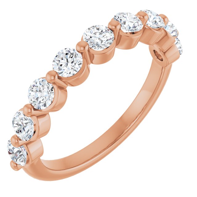 14K Rose 1/3 CTW Natural Diamond Anniversary Band