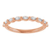 14K Rose Gold 1/3 CTW Diamond Anniversary Ring in Marquise Design