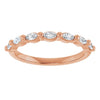 14K Rose Gold 1/3 CTW Diamond Anniversary Ring in Marquise Design