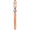 14K Rose Gold 1/3 CTW Diamond Anniversary Ring in Marquise Design