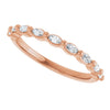 14K Rose Gold 1/3 CTW Diamond Anniversary Ring in Marquise Design