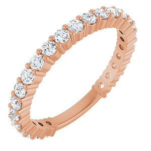 14K Yellow Gold 3/4 CTW Round Natural Diamond Anniversary Band