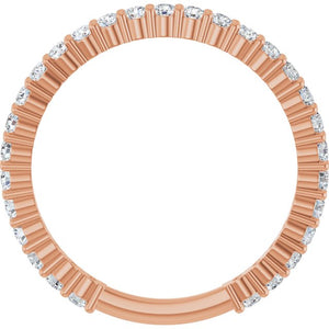 14K Yellow Gold 3/4 CTW Round Natural Diamond Anniversary Band