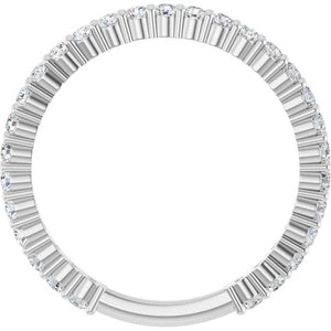 14K Yellow Gold 3/4 CTW Round Natural Diamond Anniversary Band
