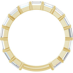 14K Yellow Gold 3/4 CTW Round Natural Diamond Anniversary Band
