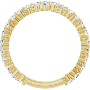 14K Yellow Gold 3/4 CTW Round Natural Diamond Anniversary Band