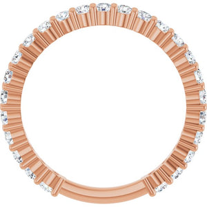 14K Yellow Gold 3/4 CTW Round Natural Diamond Anniversary Band