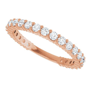 14K Yellow Gold 3/4 CTW Round Natural Diamond Anniversary Band