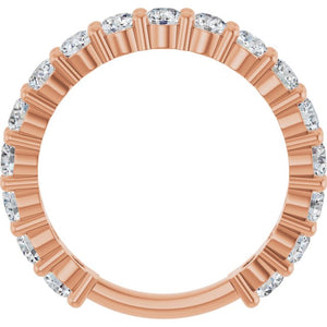 14K Yellow Gold 3/4 CTW Round Natural Diamond Anniversary Band