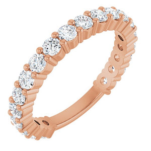14K Yellow Gold 3/4 CTW Round Natural Diamond Anniversary Band