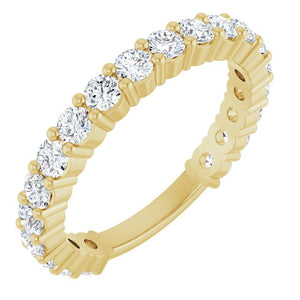 14K Yellow Gold 3/4 CTW Round Natural Diamond Anniversary Band