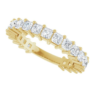 14K Yellow Gold 3/4 CTW Round Natural Diamond Anniversary Band
