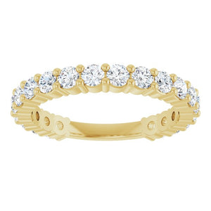 14K Yellow Gold 3/4 CTW Round Natural Diamond Anniversary Band