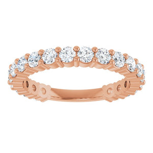 14K Yellow Gold 3/4 CTW Round Natural Diamond Anniversary Band