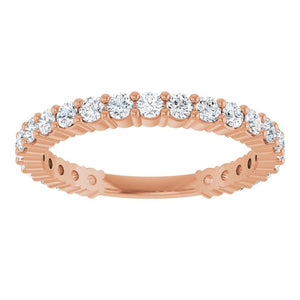 14K Yellow Gold 3/4 CTW Round Natural Diamond Anniversary Band