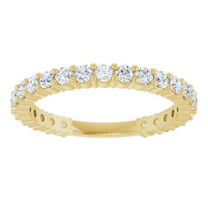14K Yellow Gold 3/4 CTW Round Natural Diamond Anniversary Band