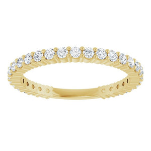 14K Yellow Gold 3/4 CTW Round Natural Diamond Anniversary Band