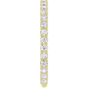 14K Yellow Gold 3/4 CTW Round Natural Diamond Anniversary Band
